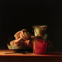 Scones-original modern hyper-realism still life food painting- contemporary Art