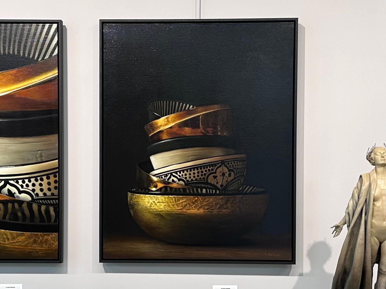 Heidi von Faber
Stack of Dishes II
Acrylic on linen
100 x 80 cm ( framed/ included in price 105 x 85 cm)

Dutch artist Heidi Von Faber lives and works in The Hague. 

The Stillllifes she paints are modern but made according the tradition of the old
