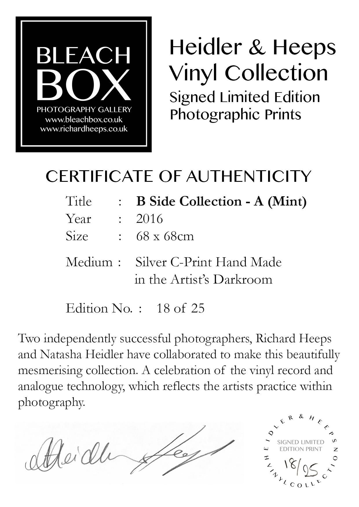 B Side Vinyl Collection, A (Mint) - Foto concettuale Pop Art a colori - Print di Heidler & Heeps