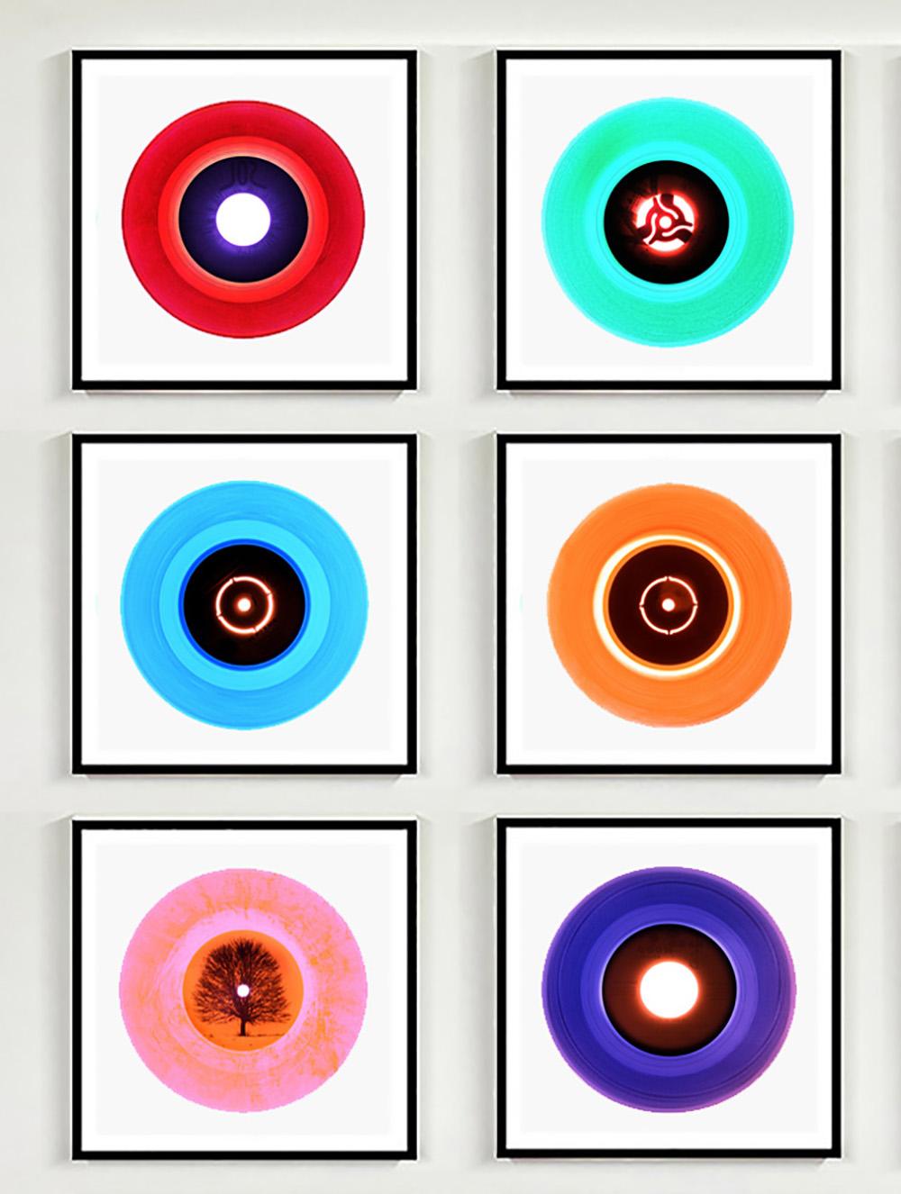 B Side Vinyl Collection Six Piece Installation - Pop Art Color Photography - Beige Print by Heidler & Heeps