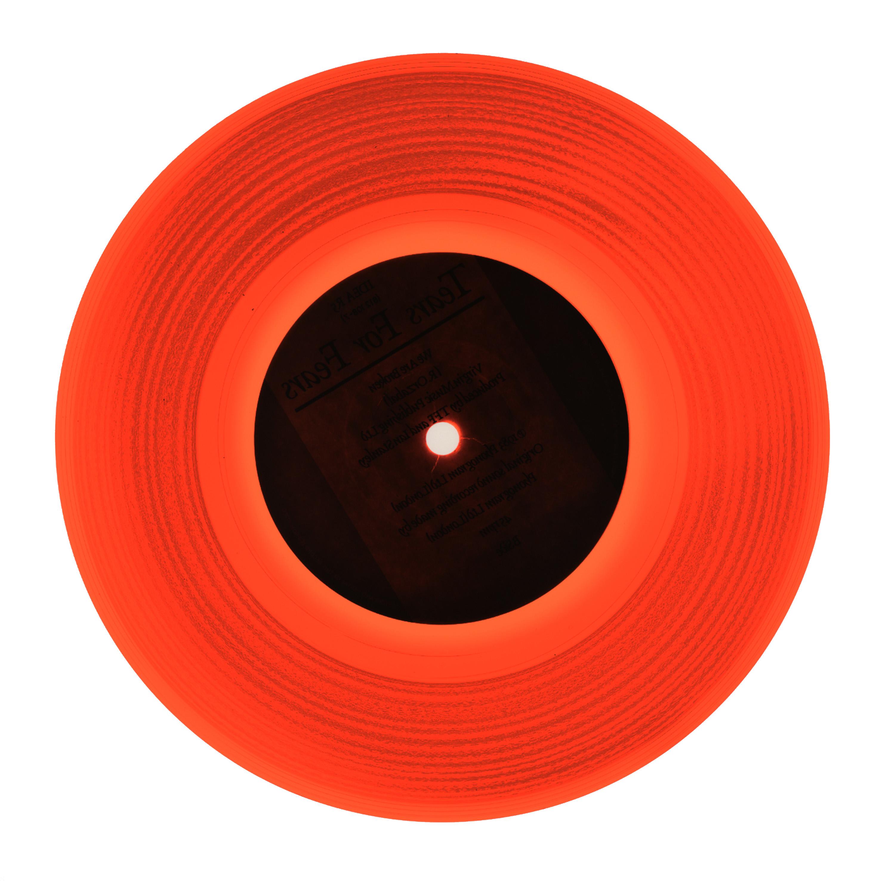 Heidler & Heeps Color Photograph - B Side Vinyl Collection, Idea (Orange) - Contemporary Pop Art Color Photogrpahy