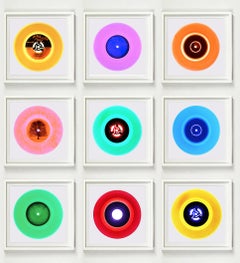 B Side Vinyl Collection Nine Piece Installation - Pop Art Multi-Color Photo