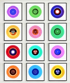 B Side Vinyl Collection Twelve Piece Installation - Pop Art Multi-Color Photo
