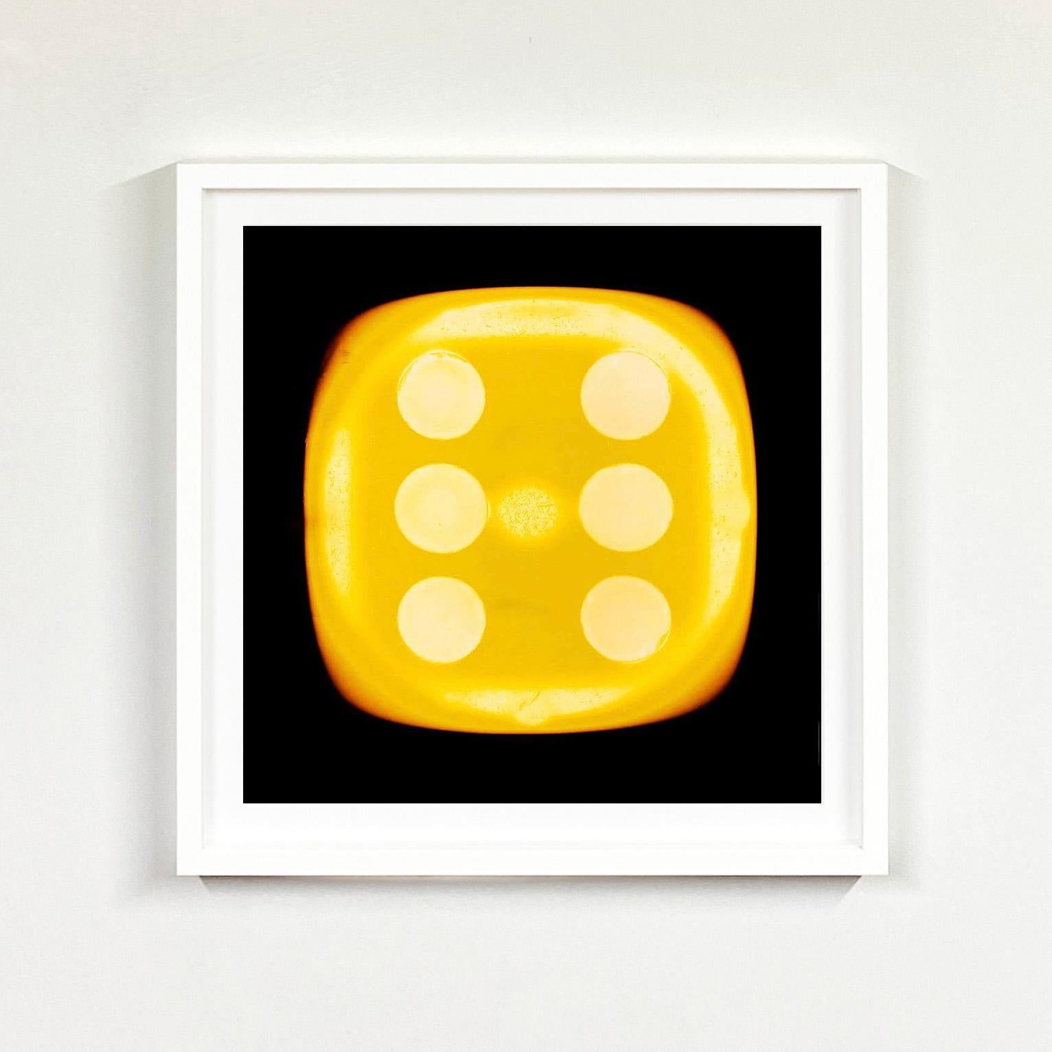 Dice Series, Chartreuse Yellow Six (black) - Pop Art Color Photography - Print by Heidler & Heeps