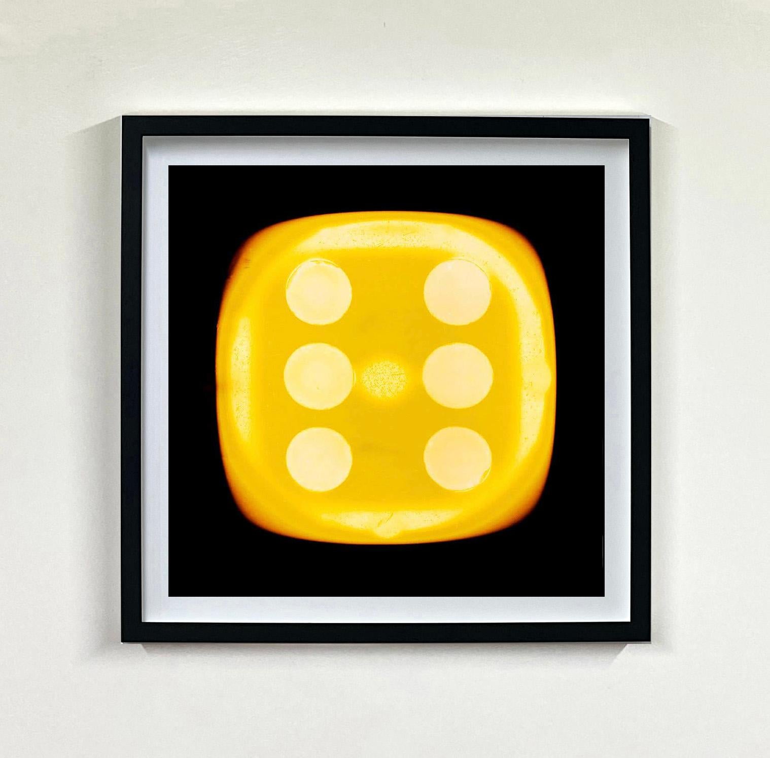 Dice Series, Chartreuse Yellow Six (black) - Pop Art Color Photography - Green Print by Heidler & Heeps