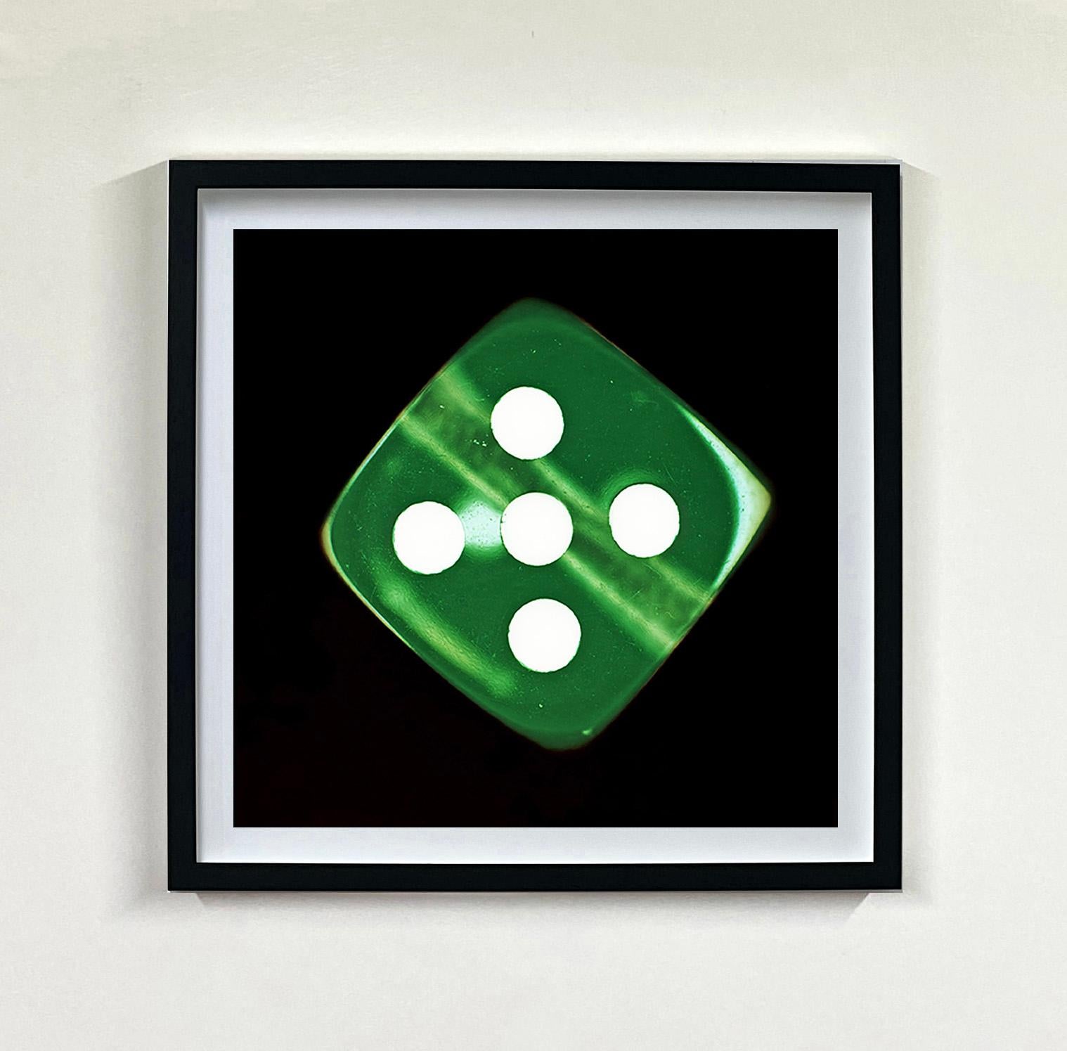 Dice Series Five Green Pop Art Color Photograph For Sale 1
