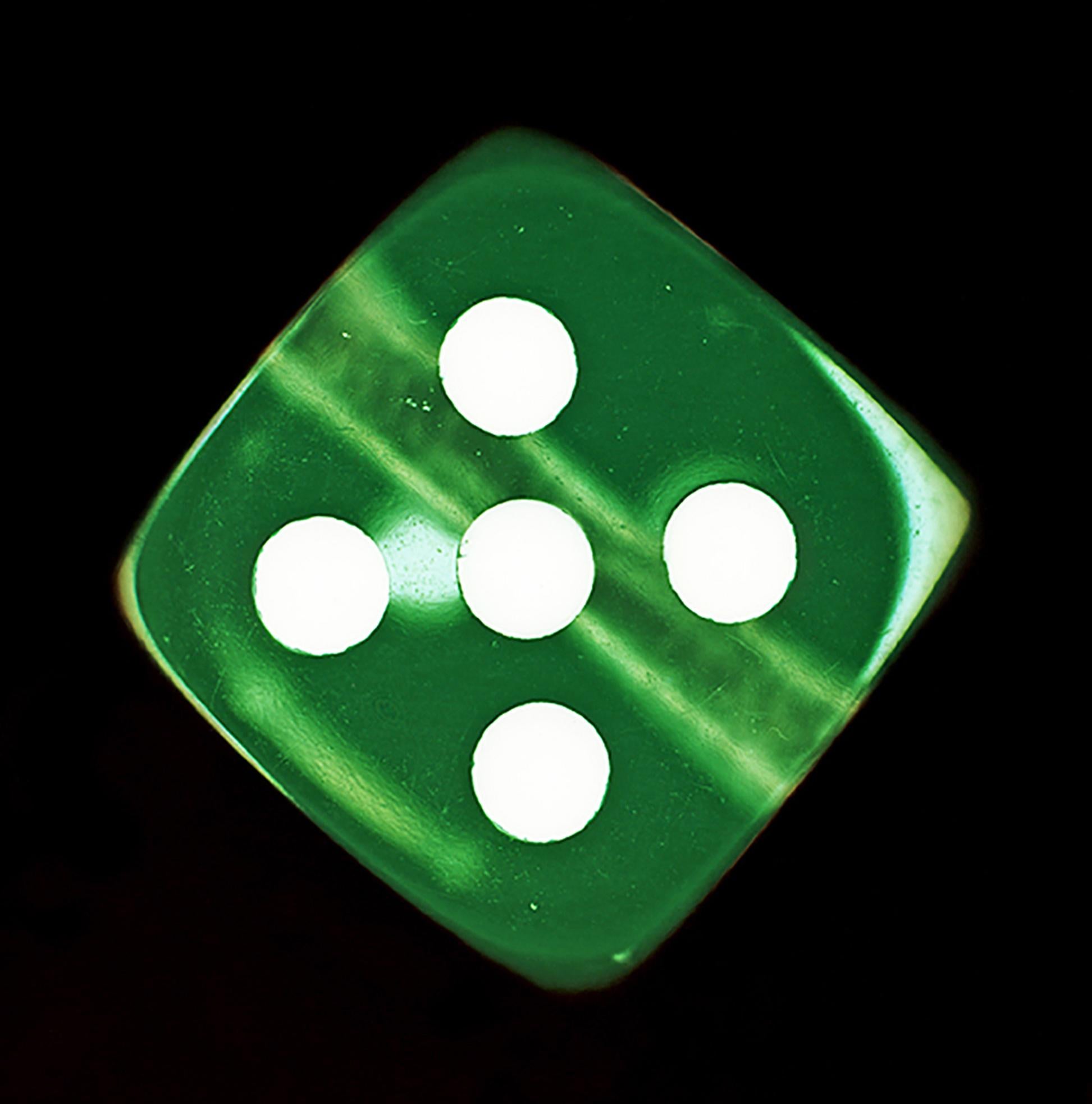Heidler & Heeps Dice Series - Five Dice Green.

Hypnotically curious in both content and technique, viewers find themselves pleasantly puzzled. Heidler & Heeps have developed their own dichromatic technique resulting in something, which is neither a