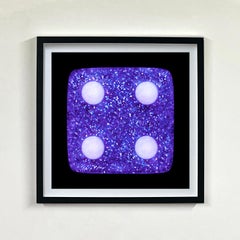 Dice Series Four Purple Sparkles Pop Art Color Photograph