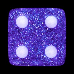 Dice Series Four Purple Sparkles Pop Art Color Photograph