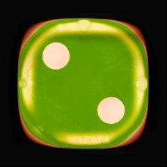 Dice Series, Green Two - Pop Art Color Photography