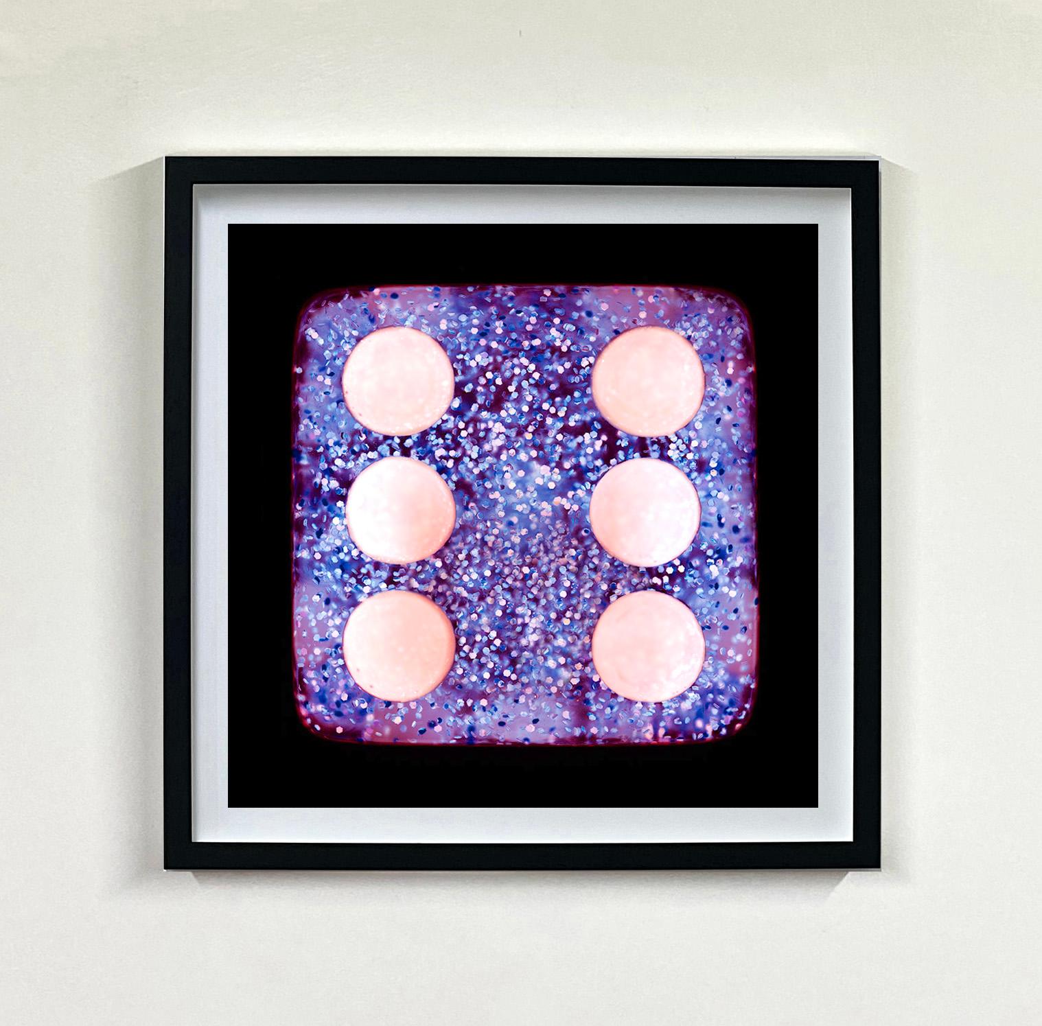 Dice Series, Purple Sparkles Six - Pop Art Color Photography For Sale 2