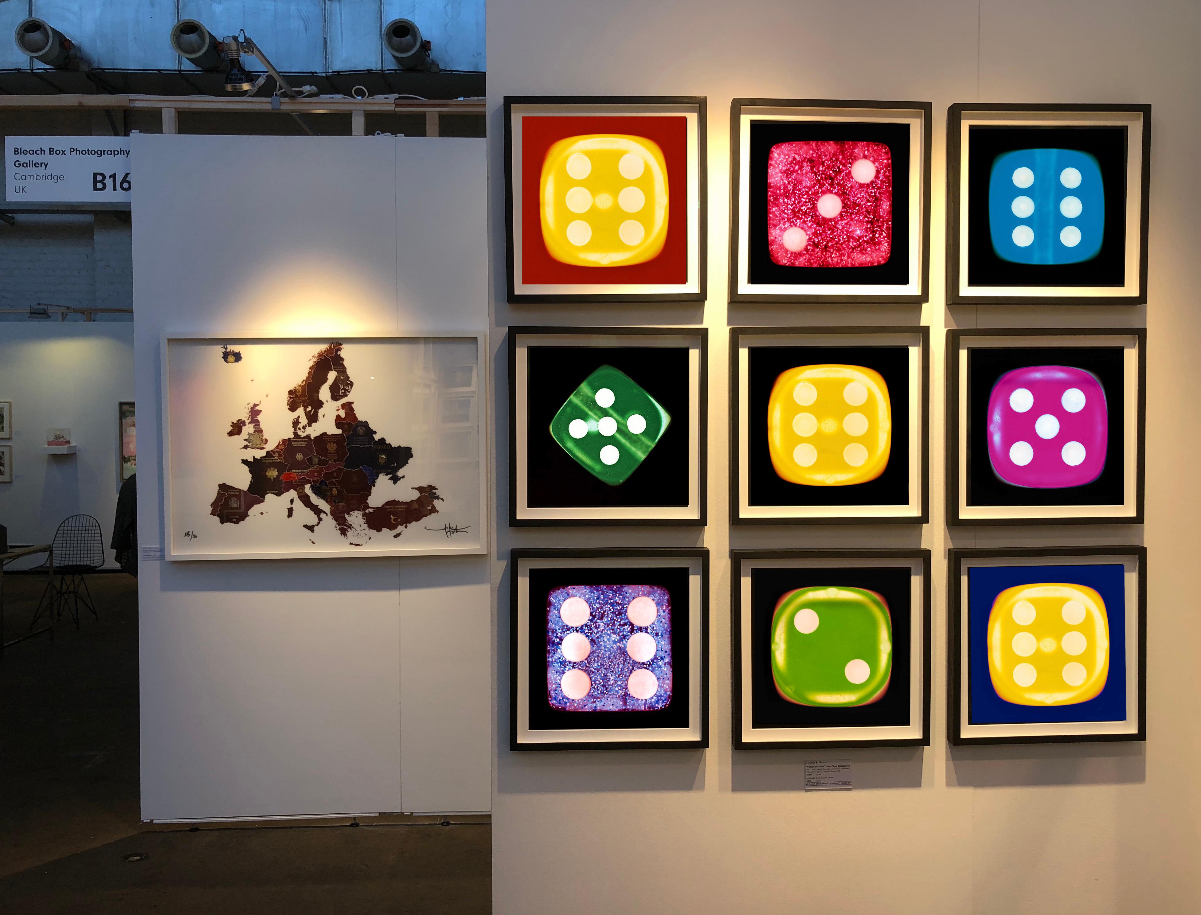 Dice Series, Purple Sparkles Six - Pop Art Color Photography For Sale 3