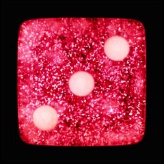 Dice Series, Raspberry Sparkles Three - Pop Art Color Photography