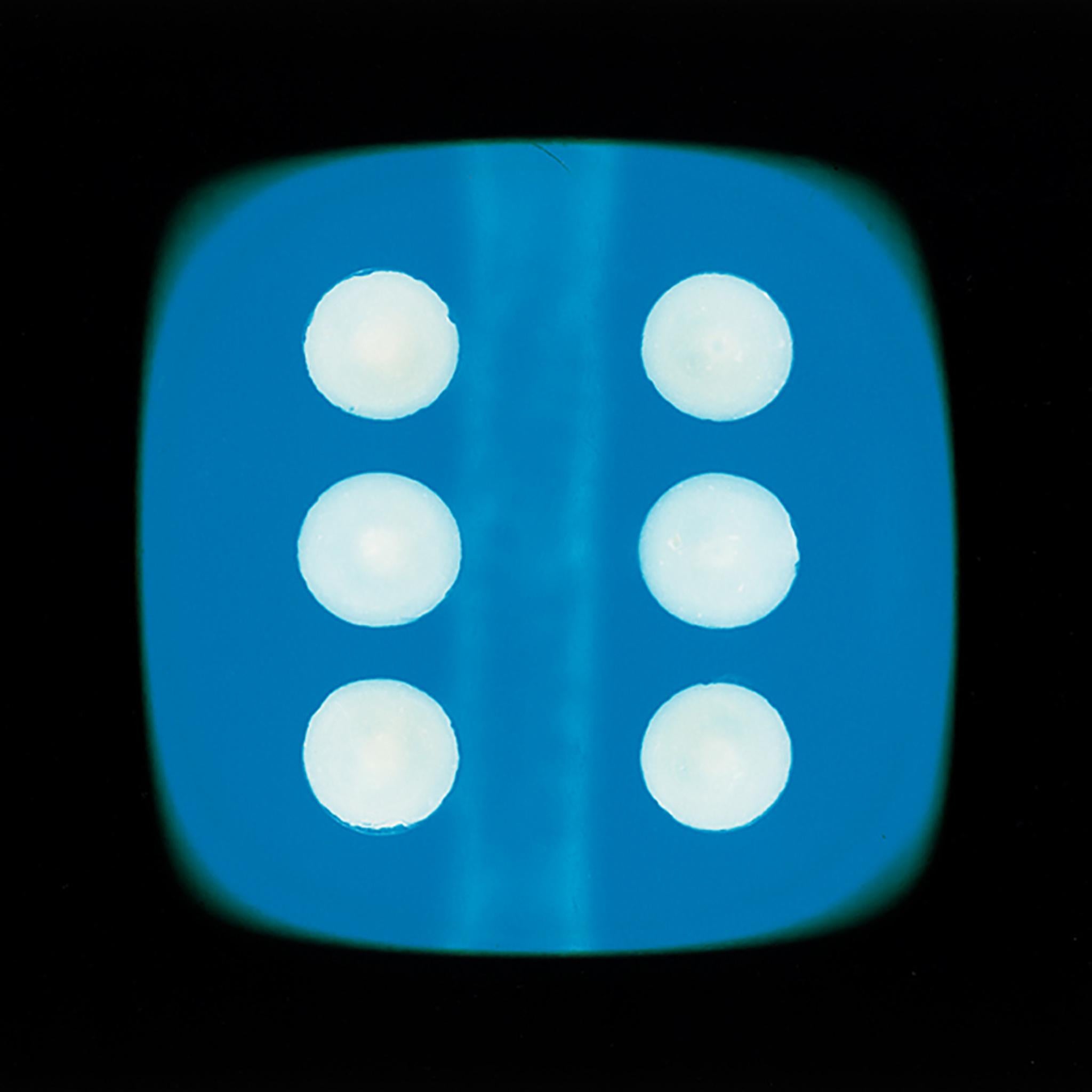 Heidler & Heeps Still-Life Photograph - Dice Series Six Blue Pop Art Color Photograph