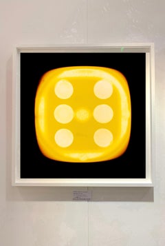 Dice Series, Chartreuse Yellow Six (black) - Conceptual Color Photography