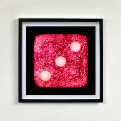 Dice Series Three Raspberry Sparkles Pop Art Color Photograph