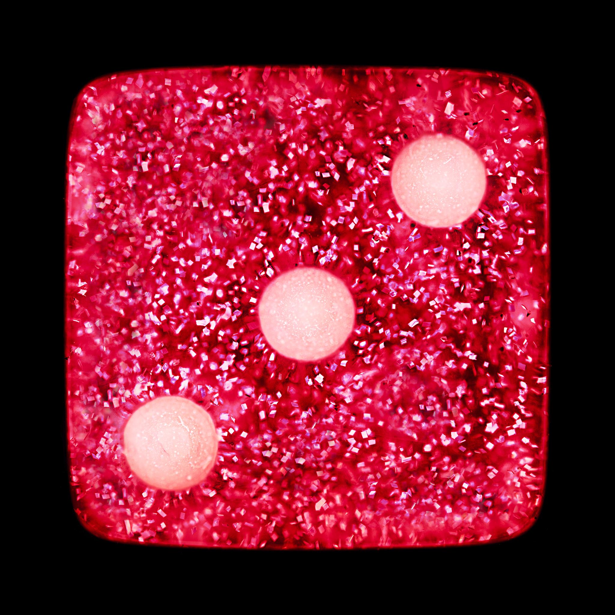 Série Dice Three Raspberry Sparkles Pop Art Color Photographie
