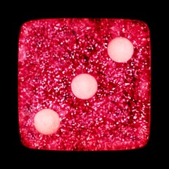 Dice Series Three Raspberry Sparkles Pop Art Color Photograph