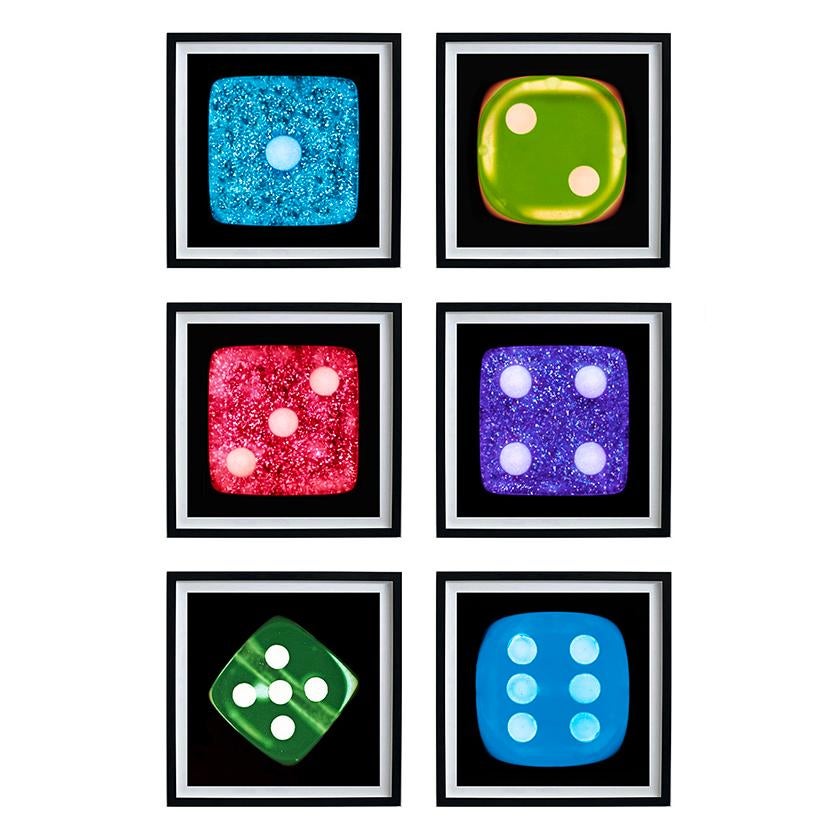 Dice - Set aus sechs kleinen gerahmten Fotodrucken im Angebot 10