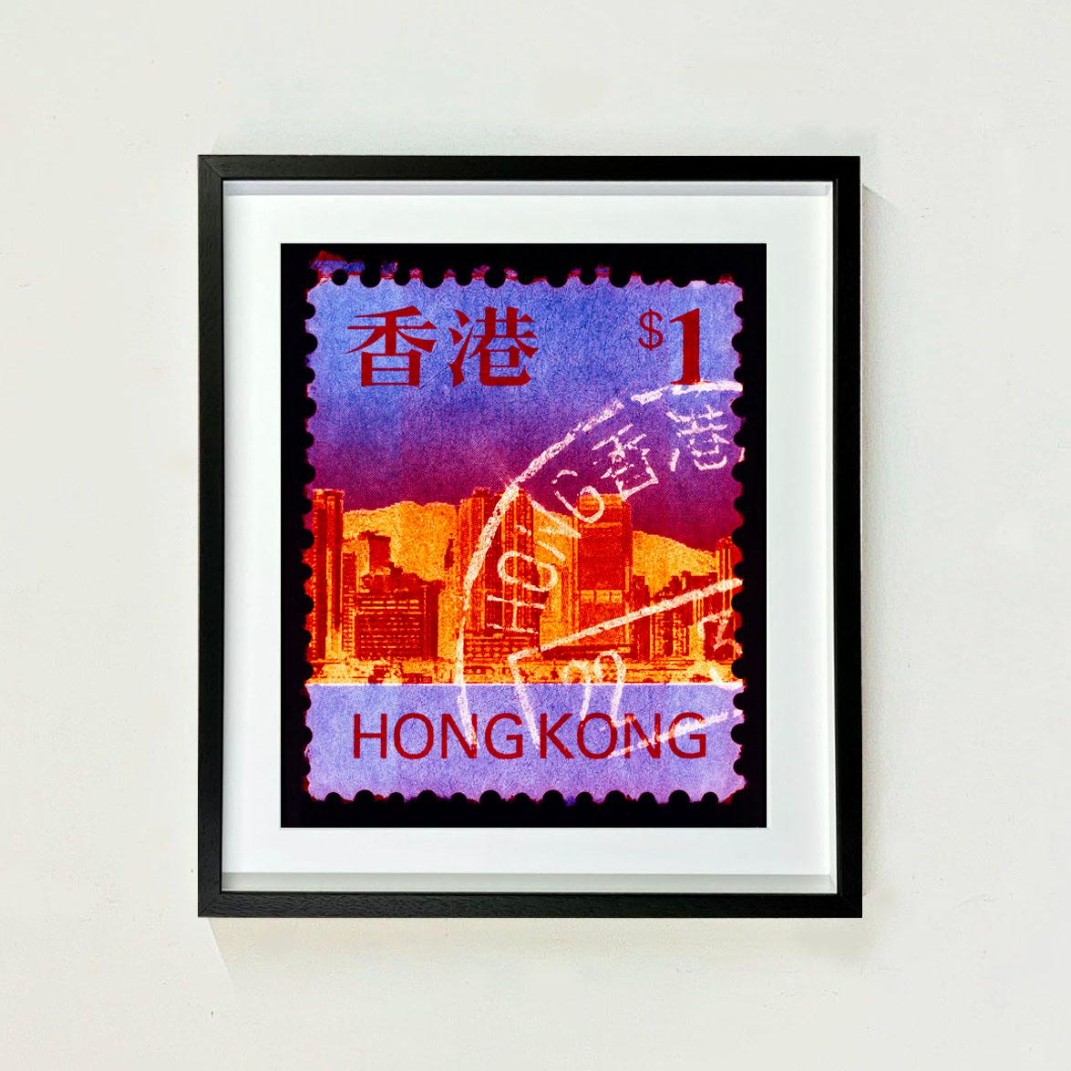 Hong Kong Stamp Collection HK$1 -  Pop Art Print Framed For Sale 1