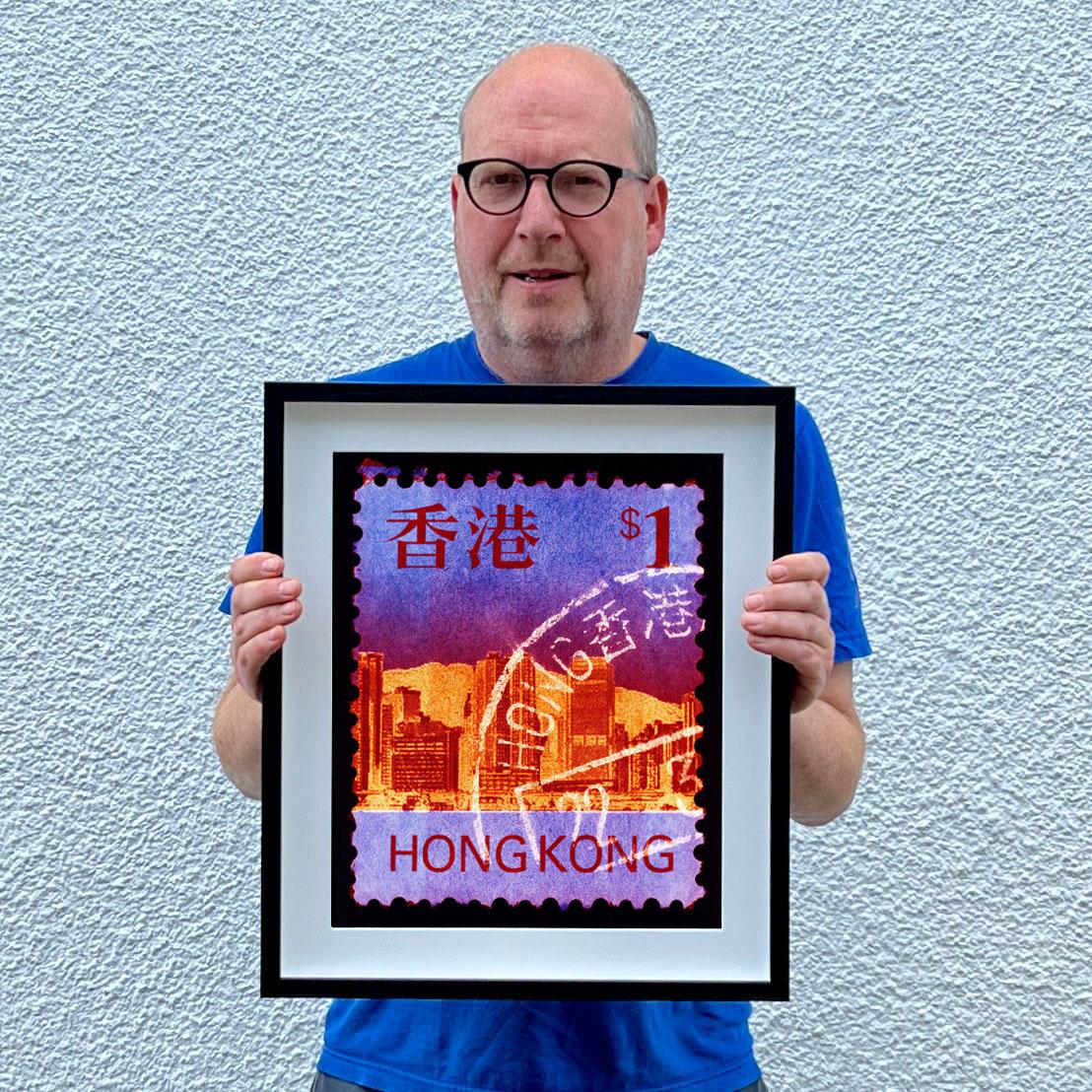 Hong Kong Stamp Collection HK$1 -  Pop Art Print Framed For Sale 4