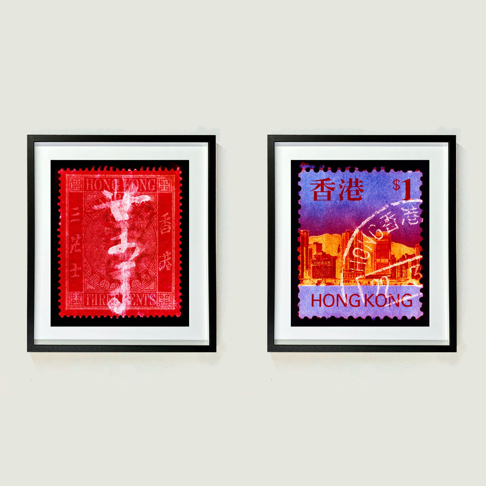 Hong Kong Stamp Collection HK$1 -  Pop Art Print Framed For Sale 7