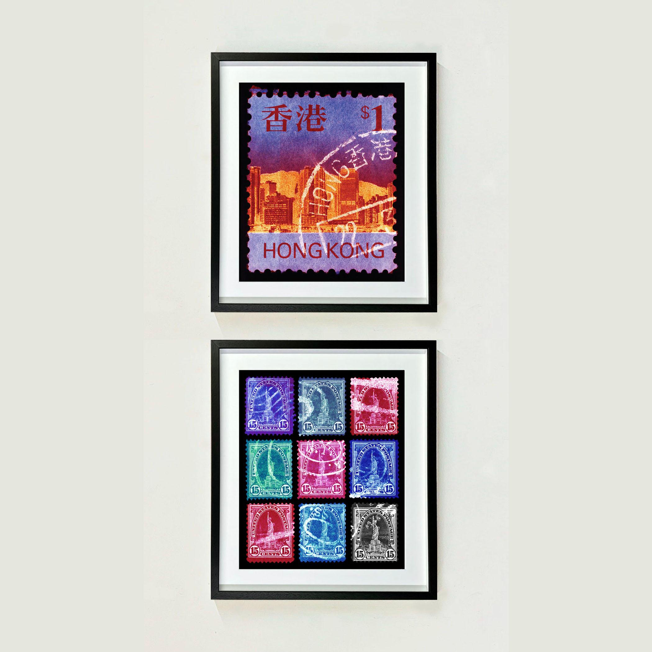 Hong Kong Stamp Collection HK$1 -  Pop Art Print Framed For Sale 8