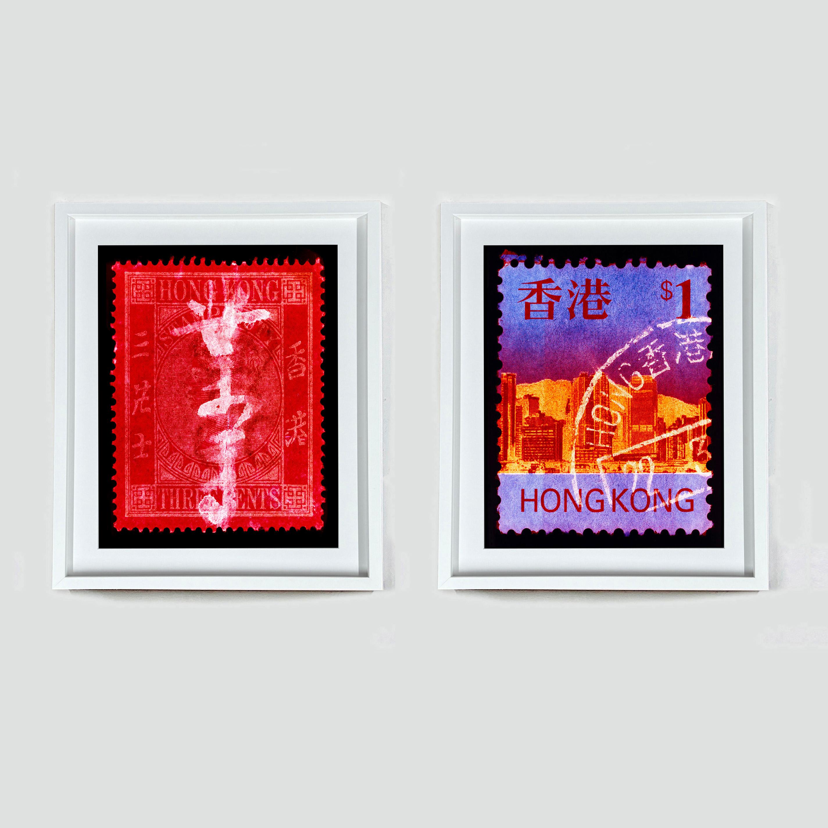 Hong Kong Stamp Collection, QV 3 cents - Pop Art Color Photography For Sale 1