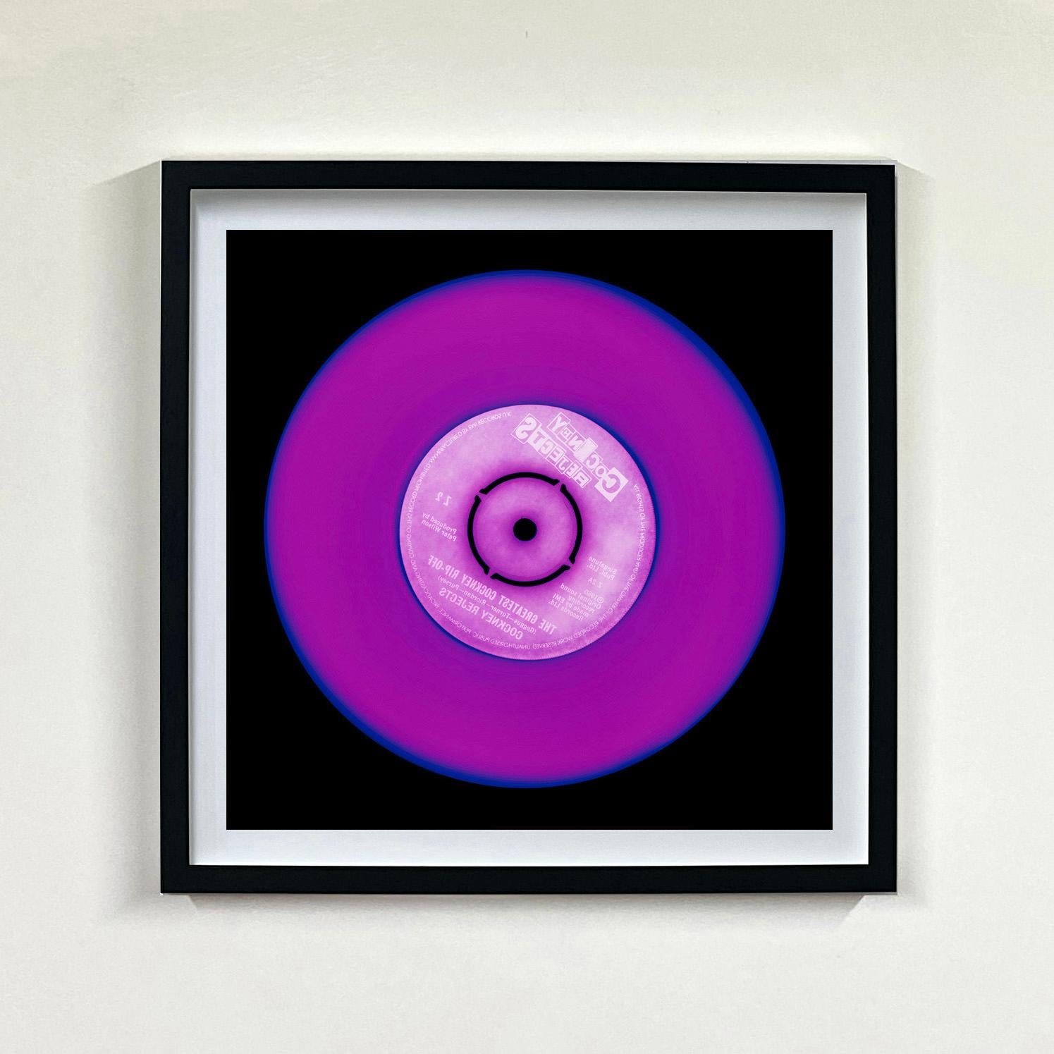 Lot de trois encadrements Pop Art Vinyl Collection Red Green Purple Color Photography - Violet Still-Life Photograph par Heidler & Heeps