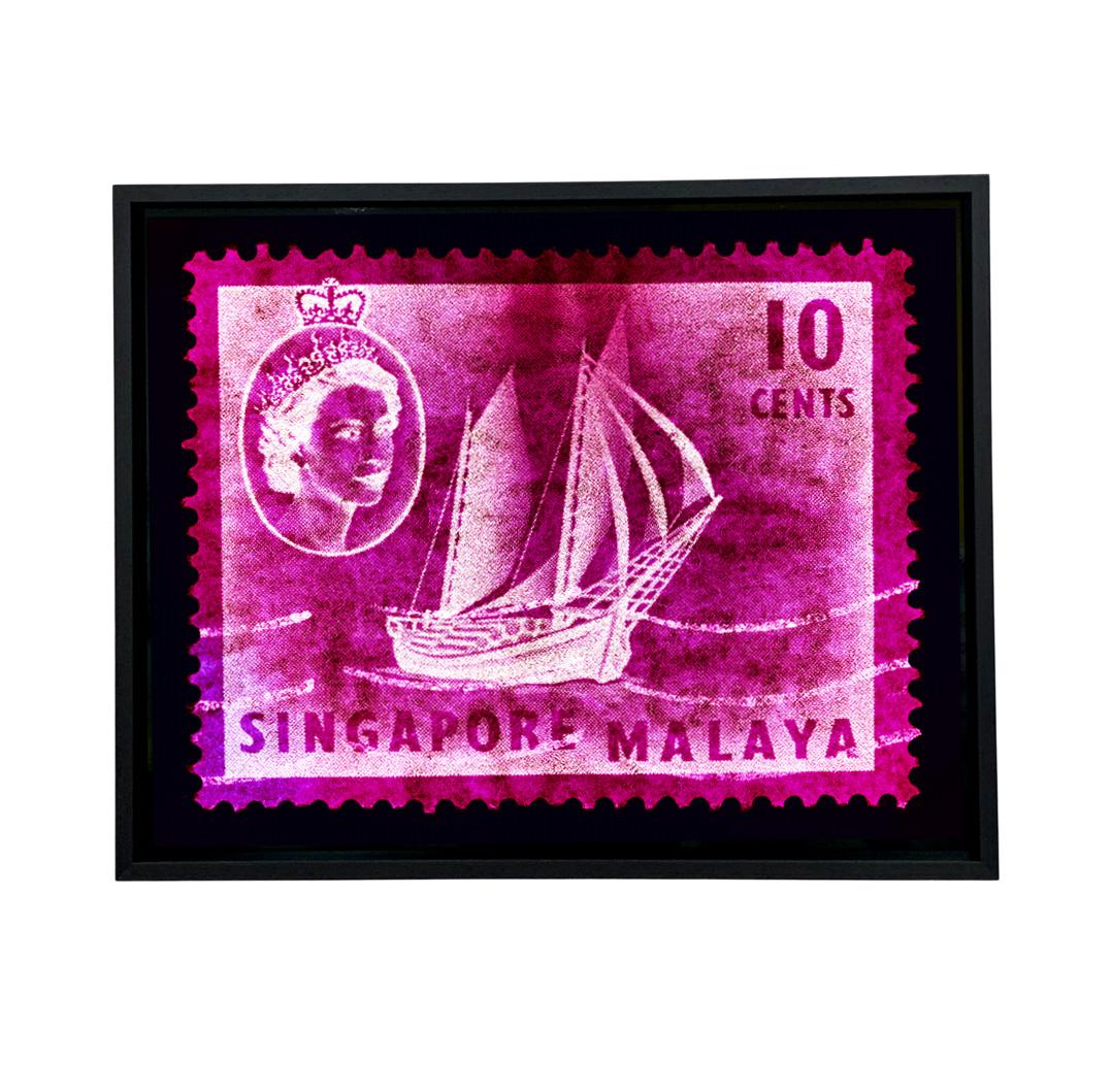 Heidler & Heeps Singapore Stamp Collection, 10 Cents QEII Ship Series Magenta. From the 2018 Singapore Series, Postcards from afar.

This artwork is a limited edition of 25, gloss photographic print, dry-mounted to aluminium, presented in a choice