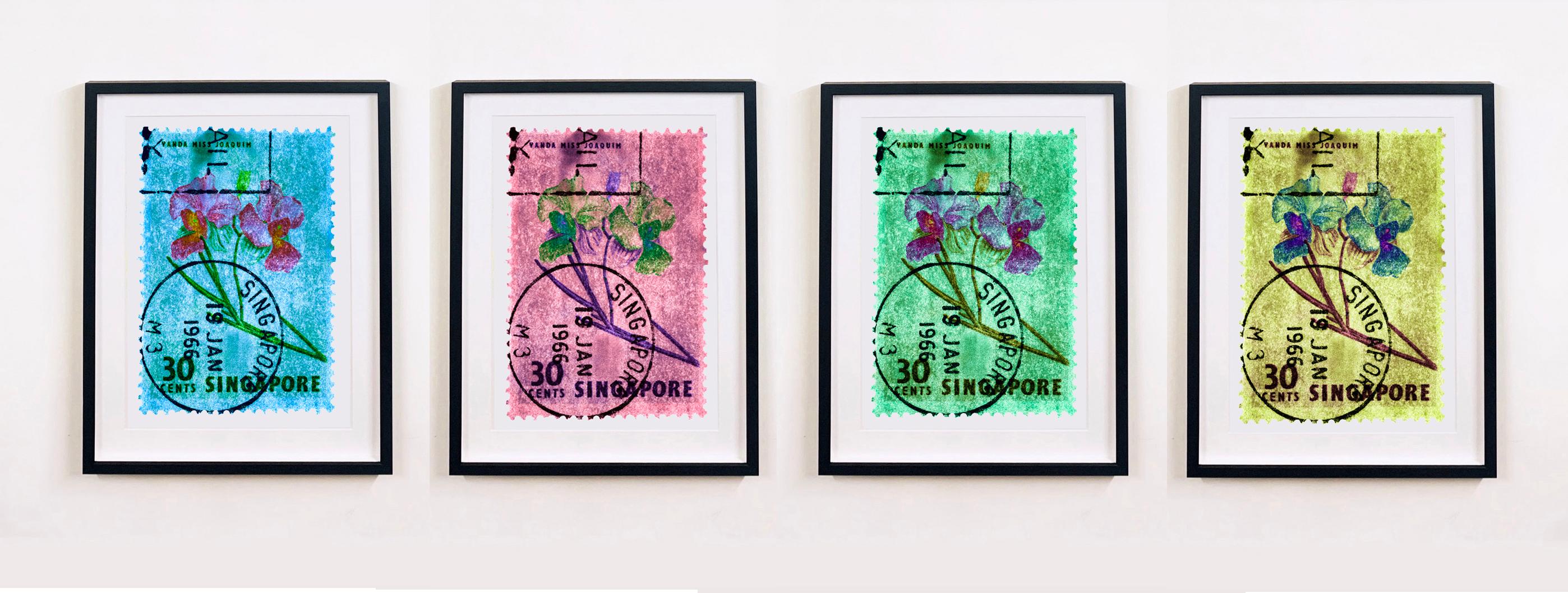 Heidler & Heeps Print - Singapore Stamp Collection, 30c Singapore Four - Floral color photo