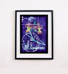 Singapore Stamp Collection, 30c Singapore Orchid Purple - Floral color photo