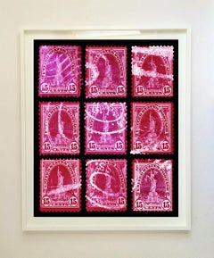 Stamp Collection, Liberty (Magenta Mosaic) - Pop Art Color Photography