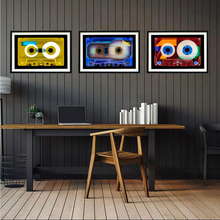 90 Minutes A Side, pop art de la Collection Tape de Heidler & Heeps 
Les collaborations Heidler & Heeps sont des représentations créatives du passé personnel et de la personnalité de Natasha Heidler et Richard Heeps. Les cassettes sont importantes