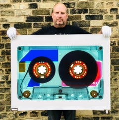 Tape Collection, 90 Minutes Tinted Blue - Contemporary Pop Art Color Photography