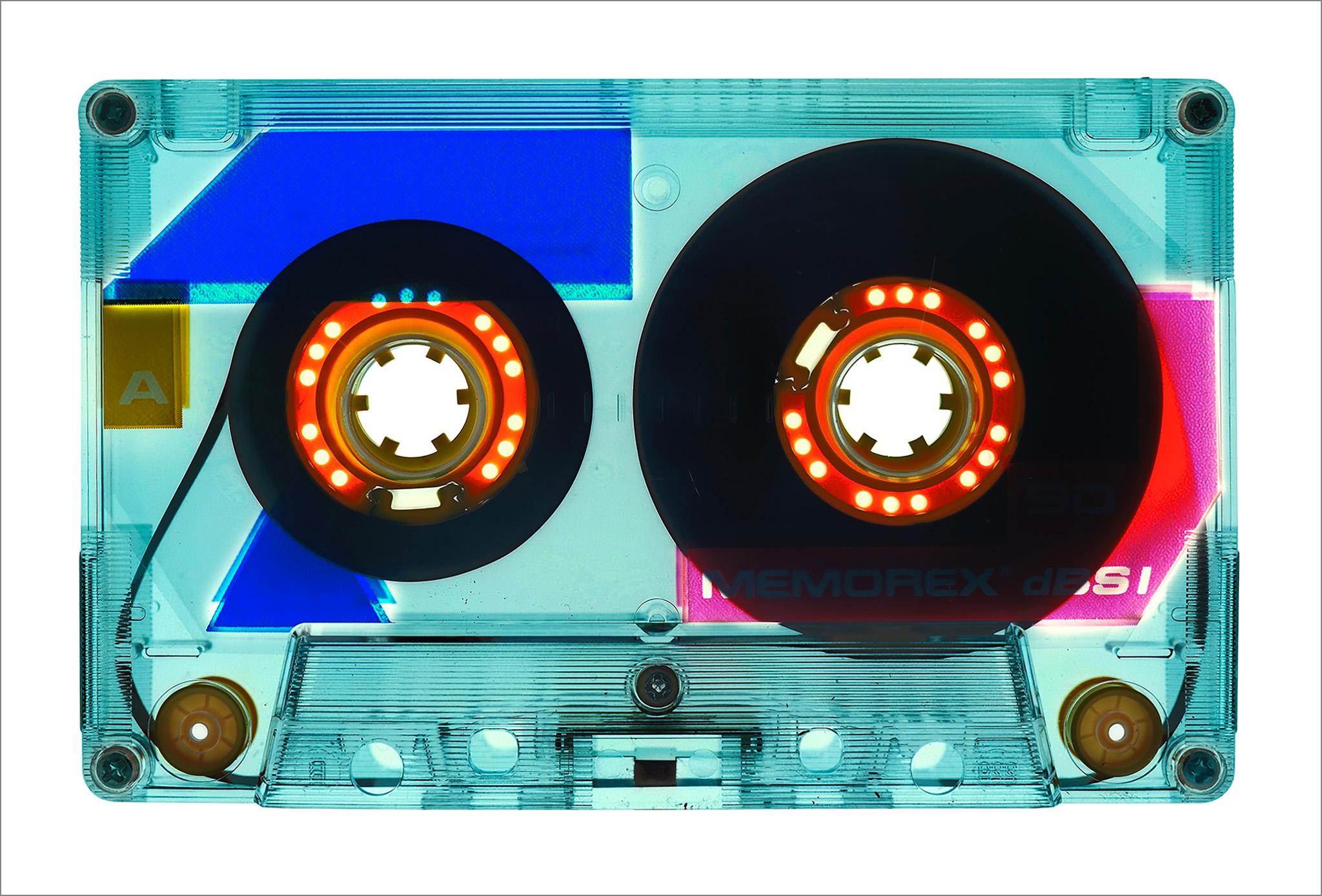 Heidler & Heeps Print – Tape Collection, 90 Minutes Tinted Blue - Zeitgenössische Pop Art Farbfotografie