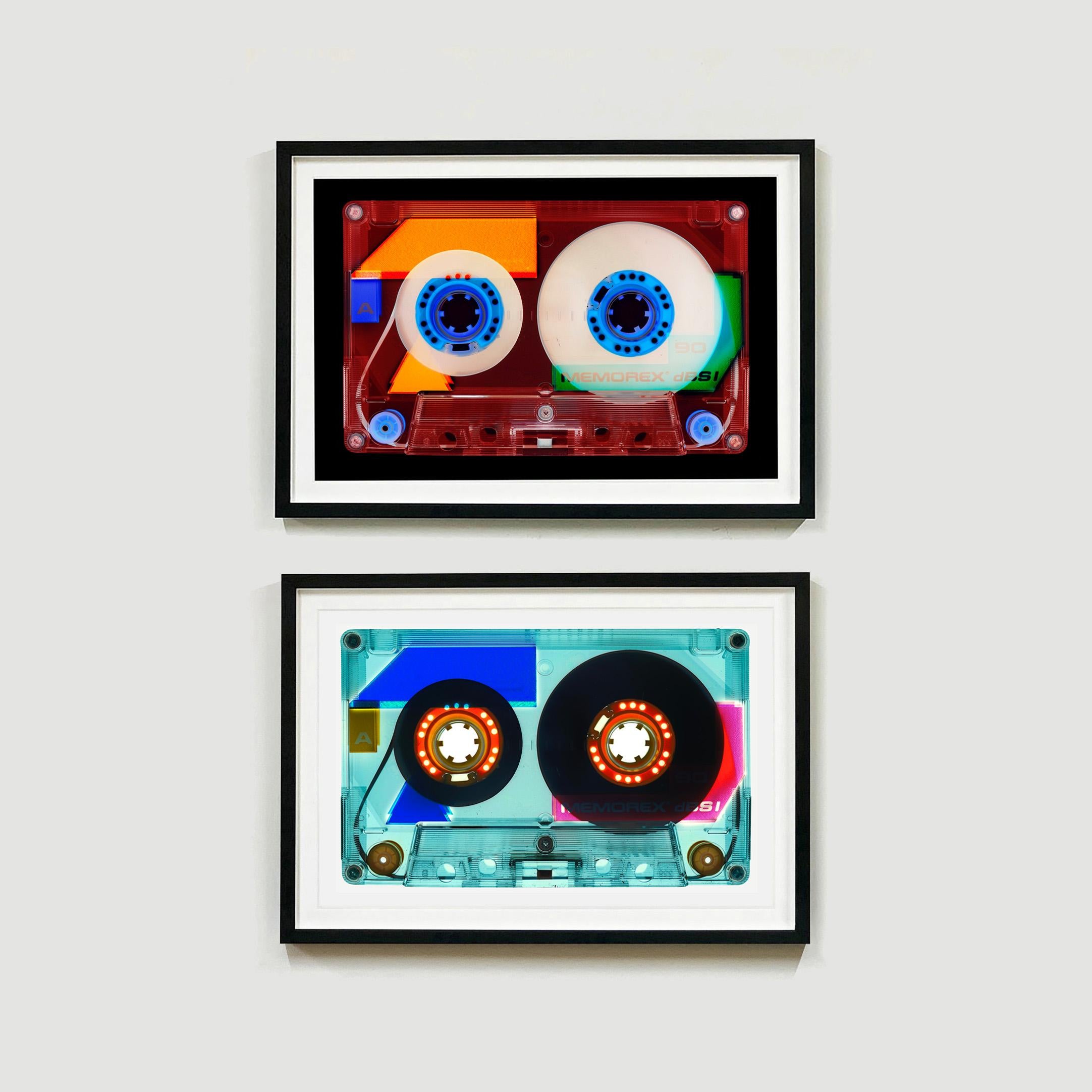 Tape Collection 90 Minutes Vintage Blue - Zeitgenössische Pop Art Farbfotografie (Blau), Print, von Heidler & Heeps