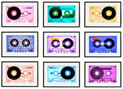 Tape Collection B Side Set of Nine Small Framed Pop Art Color Photography
