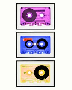 Tape Collection B Side Set of Three Medium Framed Pop Art Color Photography