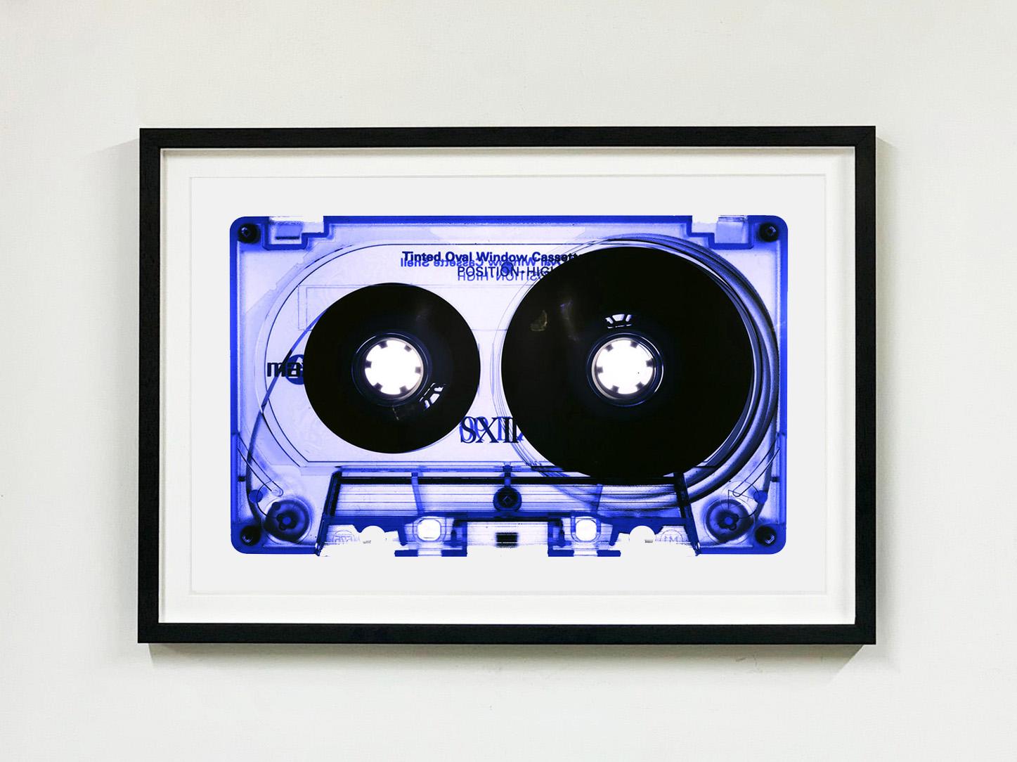 Tape Collection, Blue Tinted Cassette - Contemporary Pop Art Color Photography For Sale 1