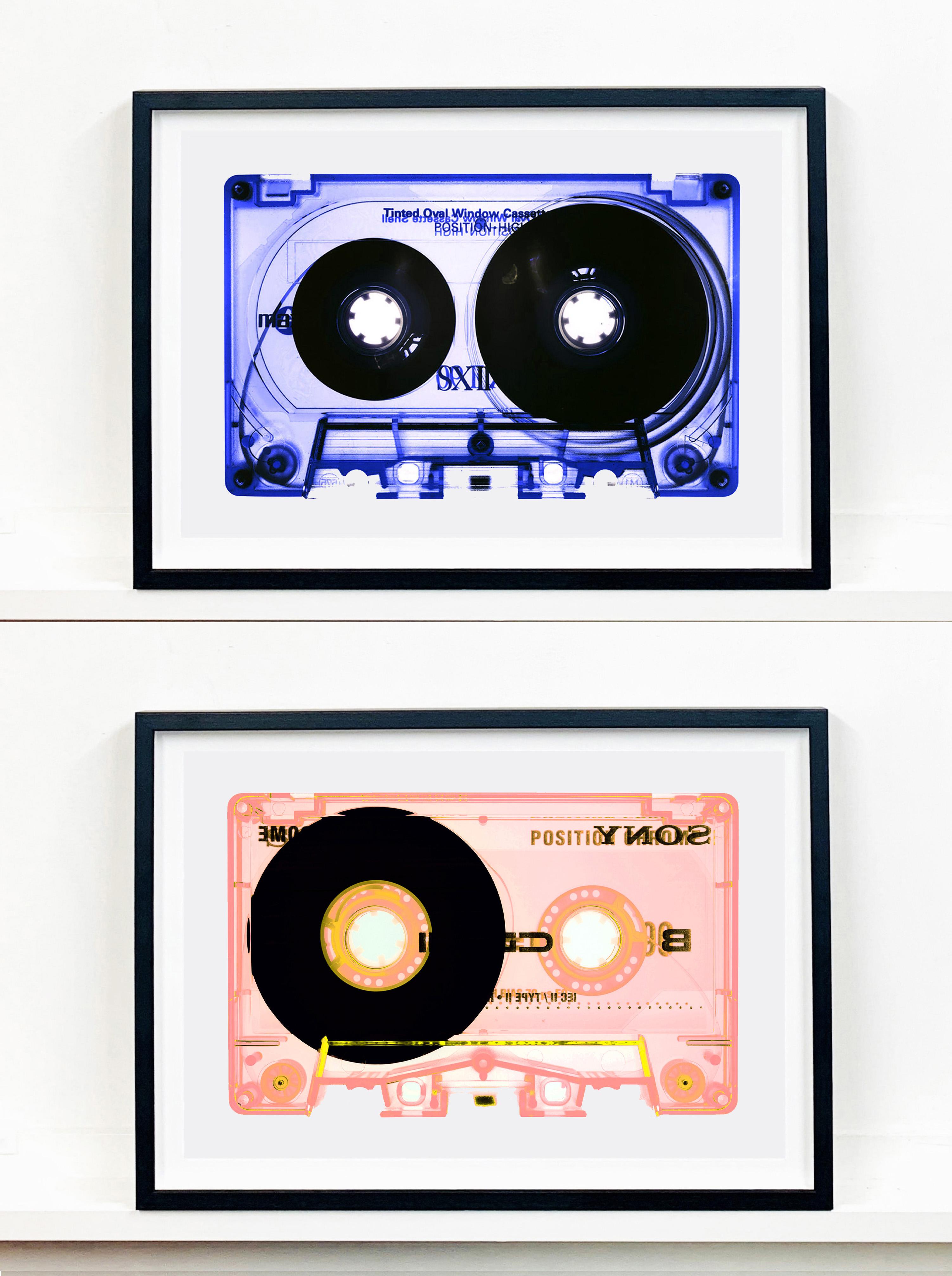 Tape Collection, Blue Tinted Cassette - Contemporary Pop Art Color Photography For Sale 3