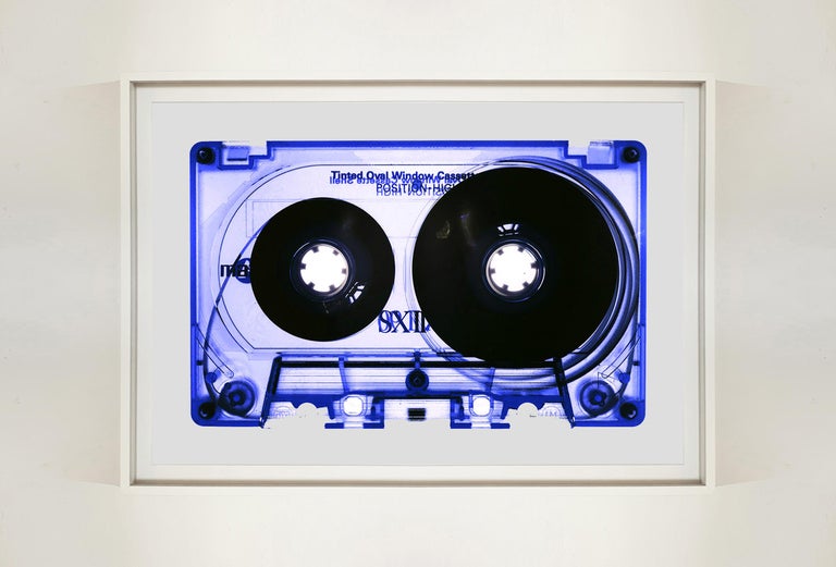 Tape Collection, Blue Tinted Cassette - Contemporary Pop Art Color Photography For Sale 3