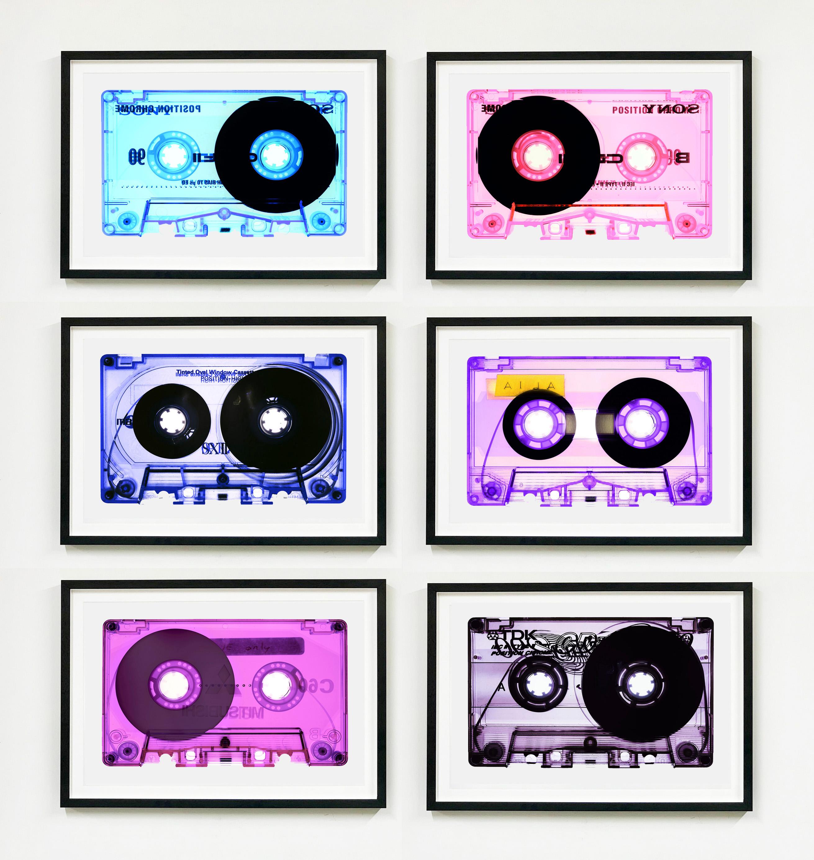 Tape Collection, Blue Tinted Cassette - Contemporary Pop Art Color Photography - Black Print by Heidler & Heeps