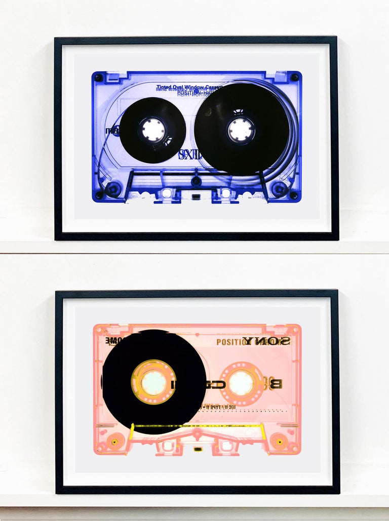 Tape Collection, Blue Tinted Cassette - Contemporary Pop Art Color Photography For Sale 4
