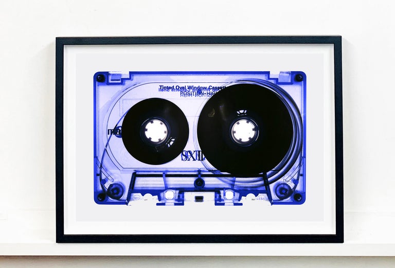 Tape Collection, Blue Tinted Cassette - Contemporary Pop Art Color Photography For Sale 6