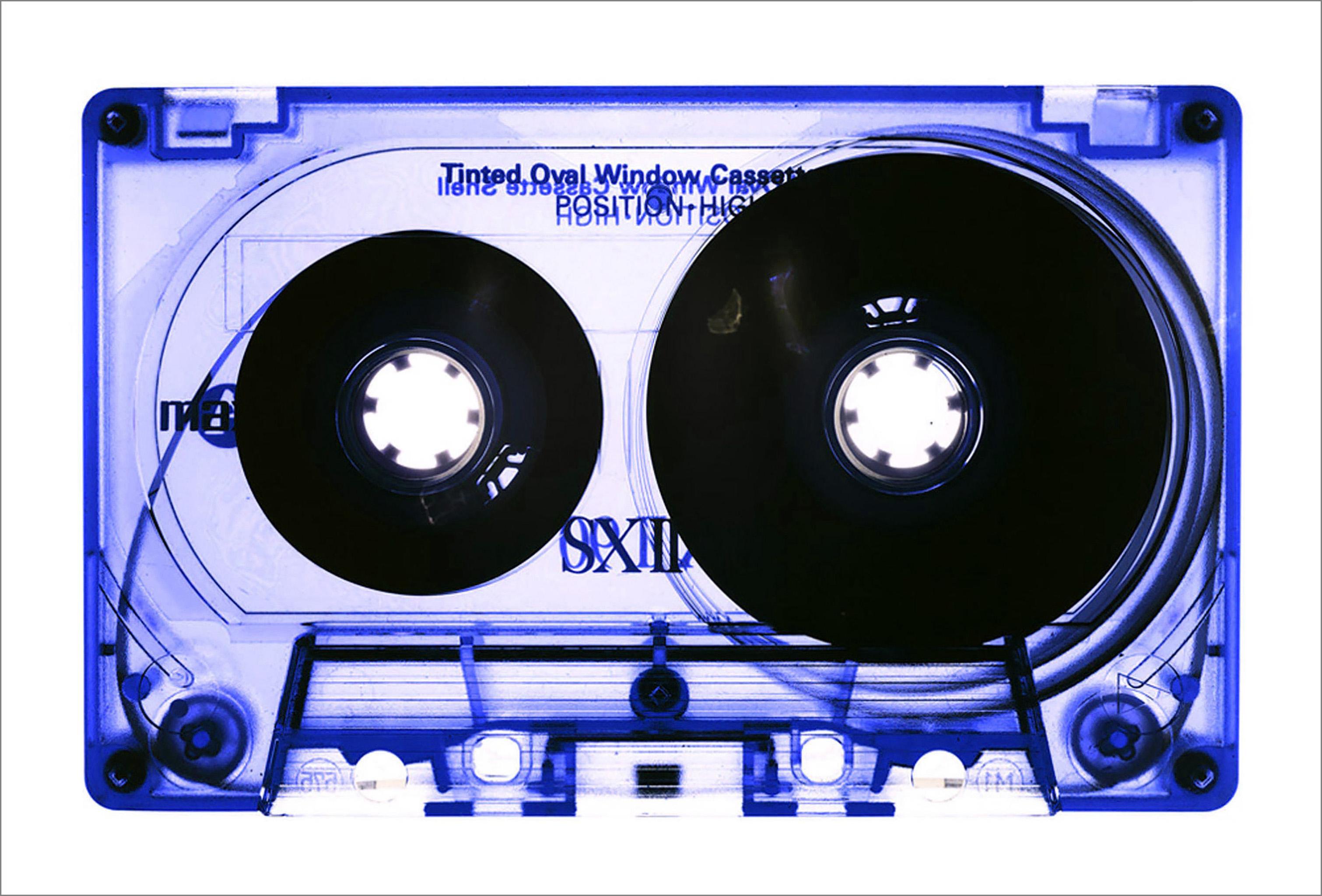 Heidler & Heeps Print - Tape Collection, Blue Tinted Cassette - Contemporary Pop Art Color Photography