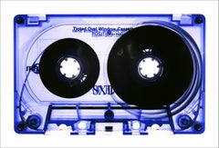 Used Tape Collection, Blue Tinted Cassette - Contemporary Pop Art Color Photography
