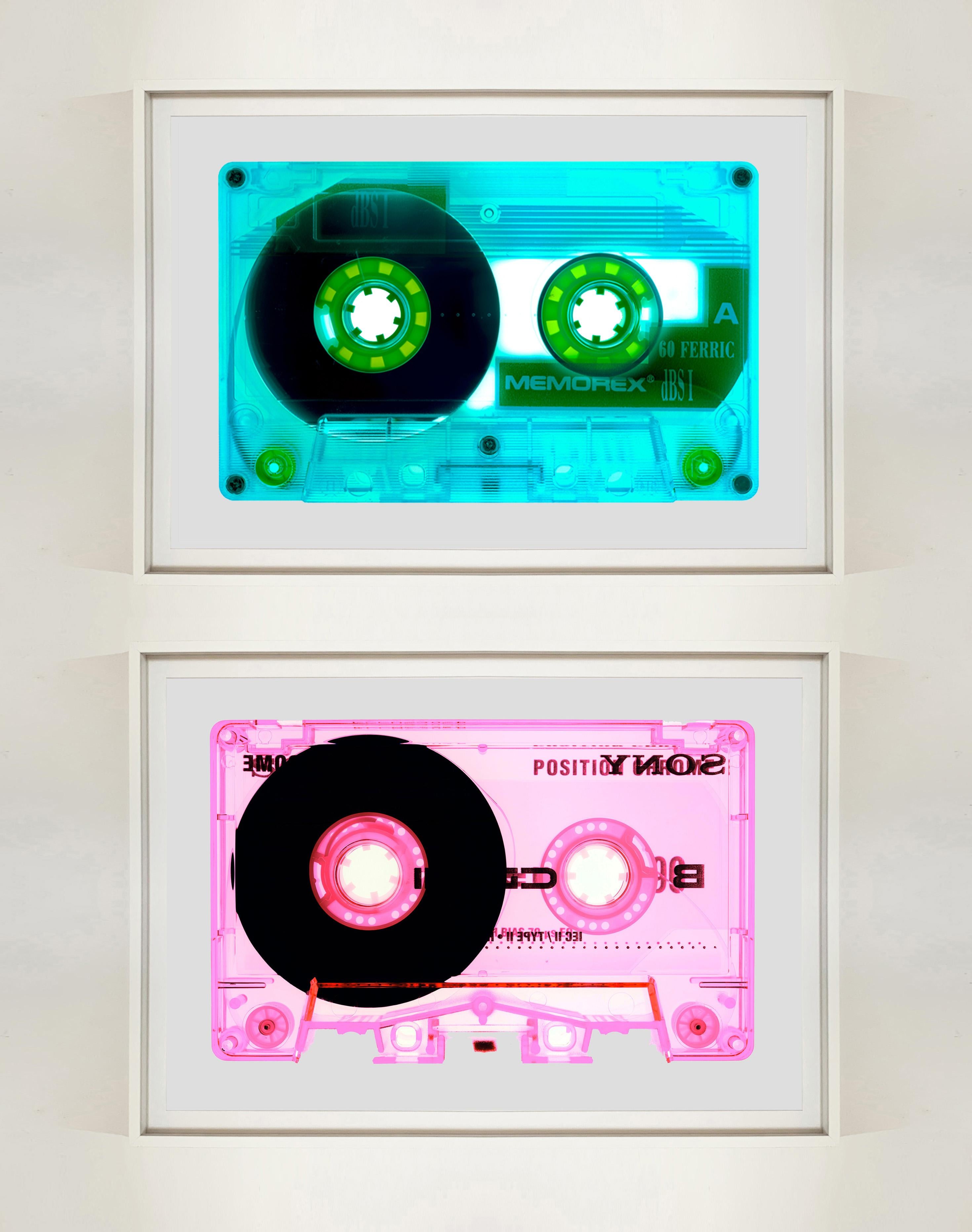 Tape Collection, Ferric 60 (Aqua) - Contemporary Pop Art Color Photography For Sale 1