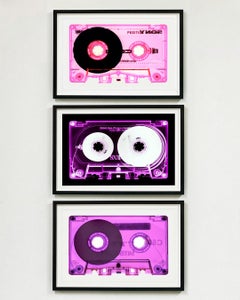 Used Tape Collection Pink Set of Three Artworks - Pop art color photography 