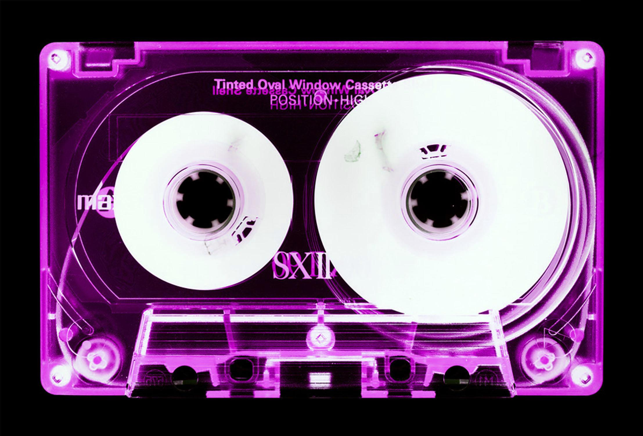 Heidler & Heeps Color Photograph - Tape Collection - Pink Tinted Cassette - Conceptual Color Music Art